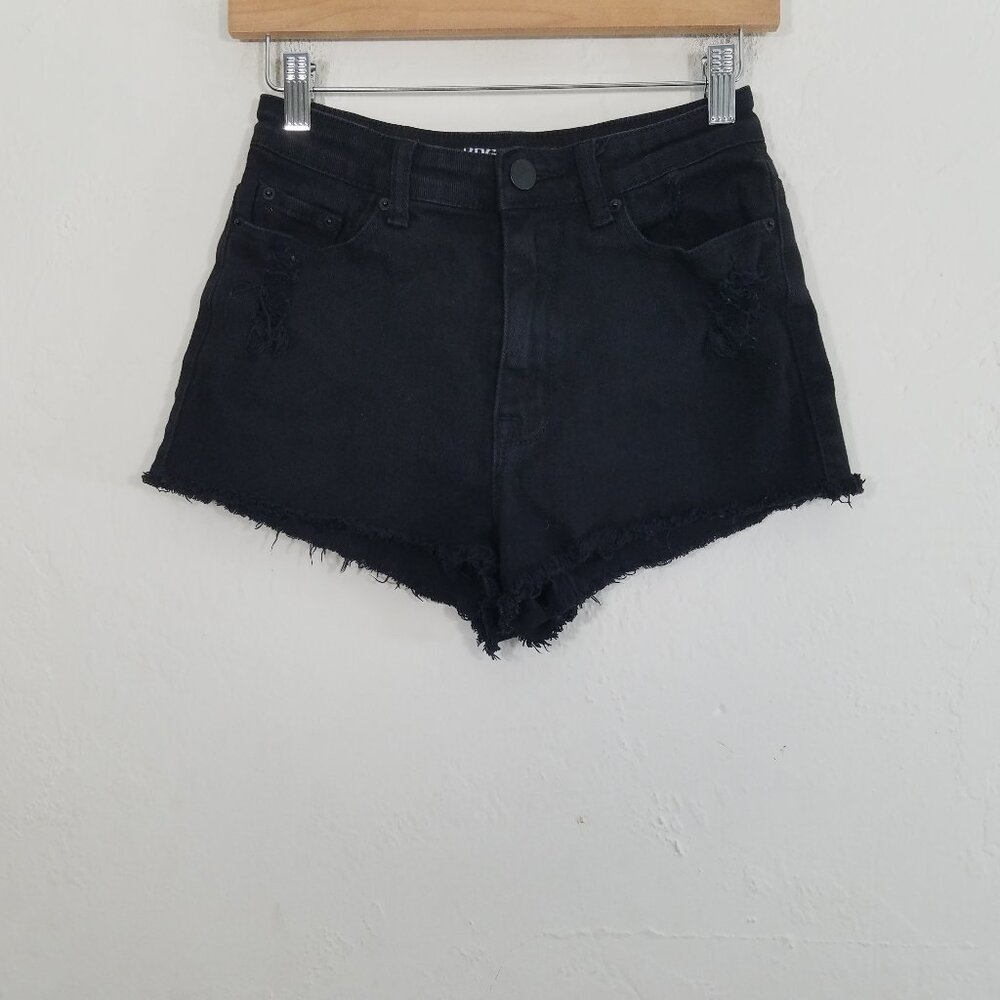 BDG High Rise Cheeky Jean Shorts Black Size 27